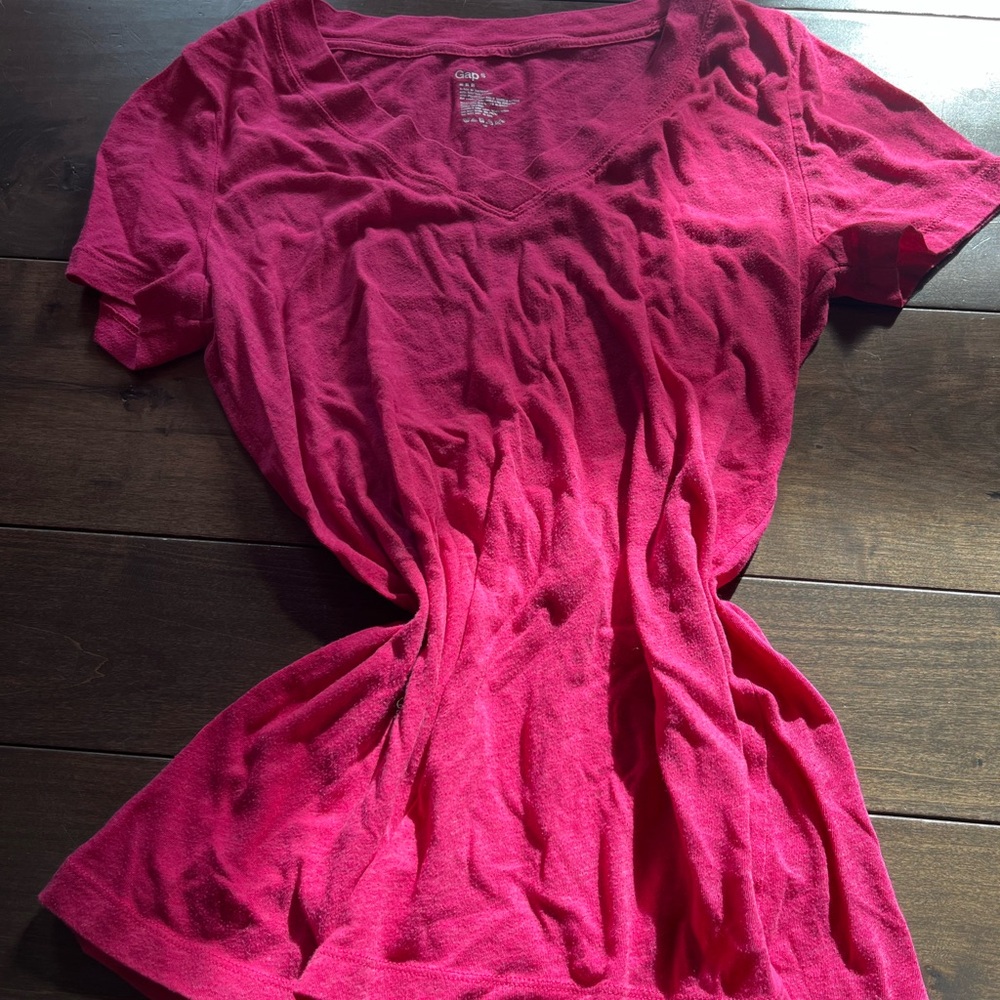 GAP Pink Fitted Short Sleeve T-Shirt